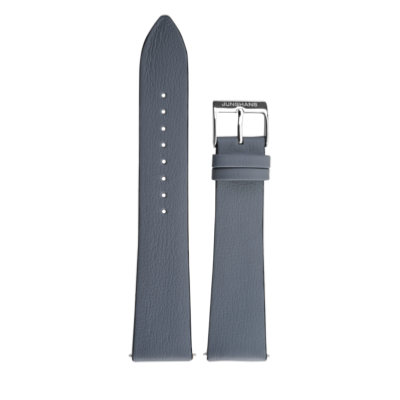 Bracelet de montre en cuir gris contrasté noir Junghans Form 21mm n°6614