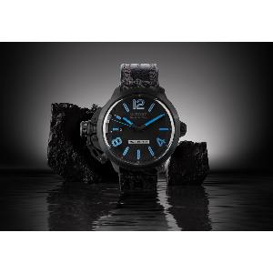 Montre CAPSULE 8806 50mm noire et bleue PVD