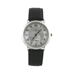 Montre mouvement mécanique homme bracelet cuir, plaqué rhodium - Jaquet Girard Z039.735