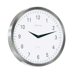 Pendule murale Metropolitan 30466-002100, mouvement quartz, boîtier en acier inoxydable