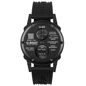 Montre U-65 3353 44mm noir bleu rubber noir PVD