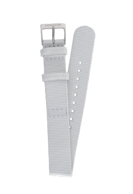 Bracelet de montre en nato nylon blanc Junghans max bill 18mm n°6830