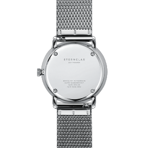 Montre NAOS blanc argent - Bracelet milanais argent S01-NA01-MI04