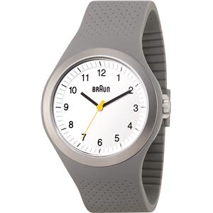 Montre Braun Sport Grise 46mm, bracelet caoutchouc, BN0111WHGYG