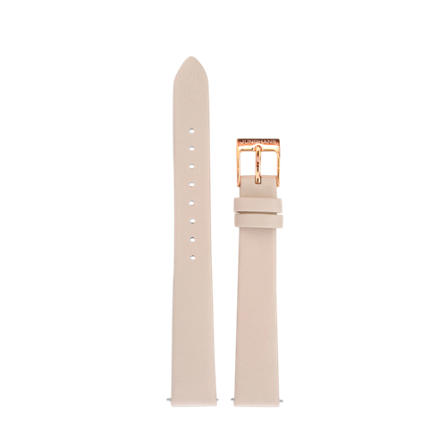 Bracelet de montre en cuir beige crème Junghans Meister Damen 14mm n°6265