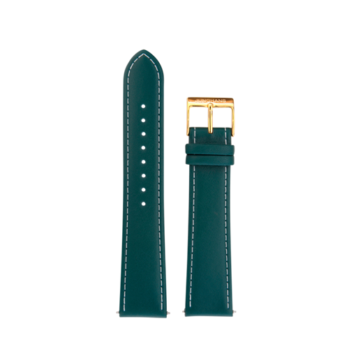 Bracelet de montre en cuir vert Junghans Meister Driver Automatic 20mm n°6499