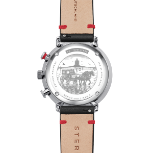 HAMBURG CHRONO Edition Neuwerk bracelet cuir noir  S01-HCN03-VI29