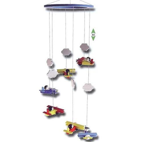 Mobile éveil pour bébé - Avions en cascade