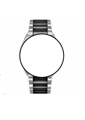 Bracelet de montre acier et céramique Junghans Spektrum Dame Mega Solar découpe spéciale n°6299