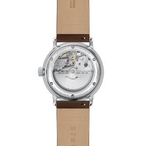Montre NAOS AUTOMATIQUE white - cuir premium marron S02-NA44-PR04