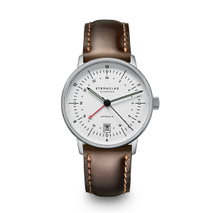 NAOS Pro GMT automatique argenté cuir noir S02-NG10-BR03