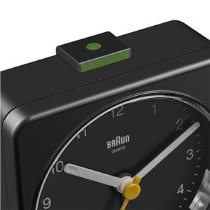 Réveil Braun carré noir silencieux XL 78mm BC03B