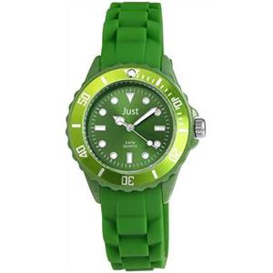 Montre Just fluo vert kaki en silicone