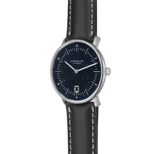 NAOS édition Aventurin noire argentée cuir noir S01-NAN40_BR02