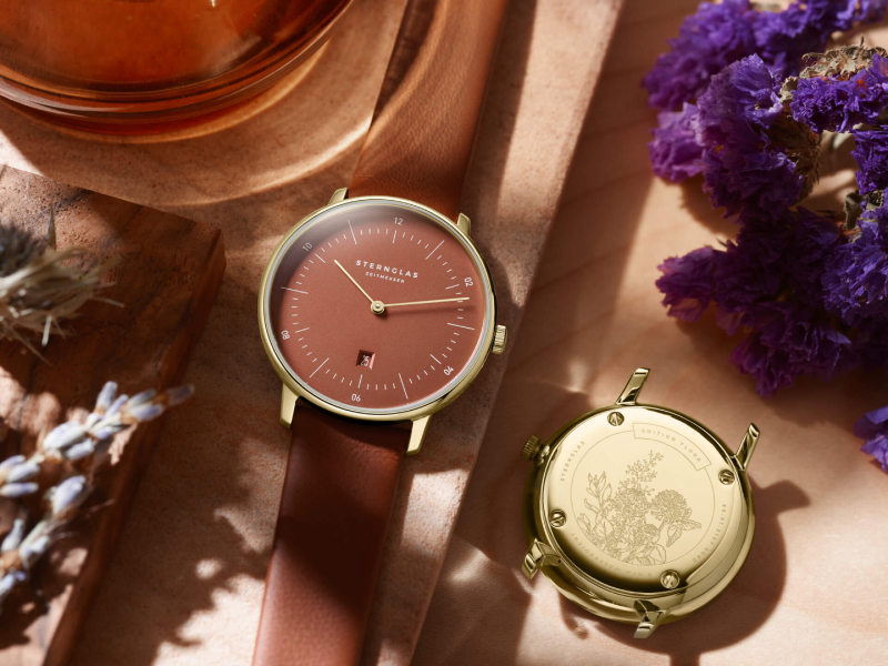 Montre NAOS dition Flora terracotta